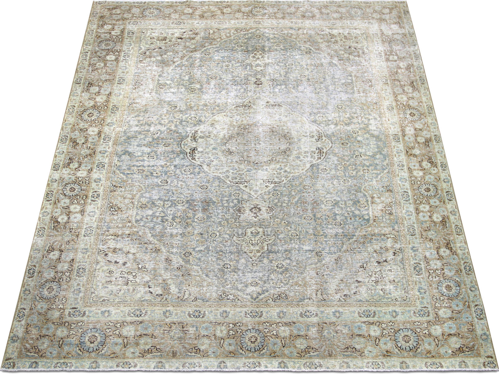 Semi Antique Persian Tabriz Rug - 6'7" x 9'3"