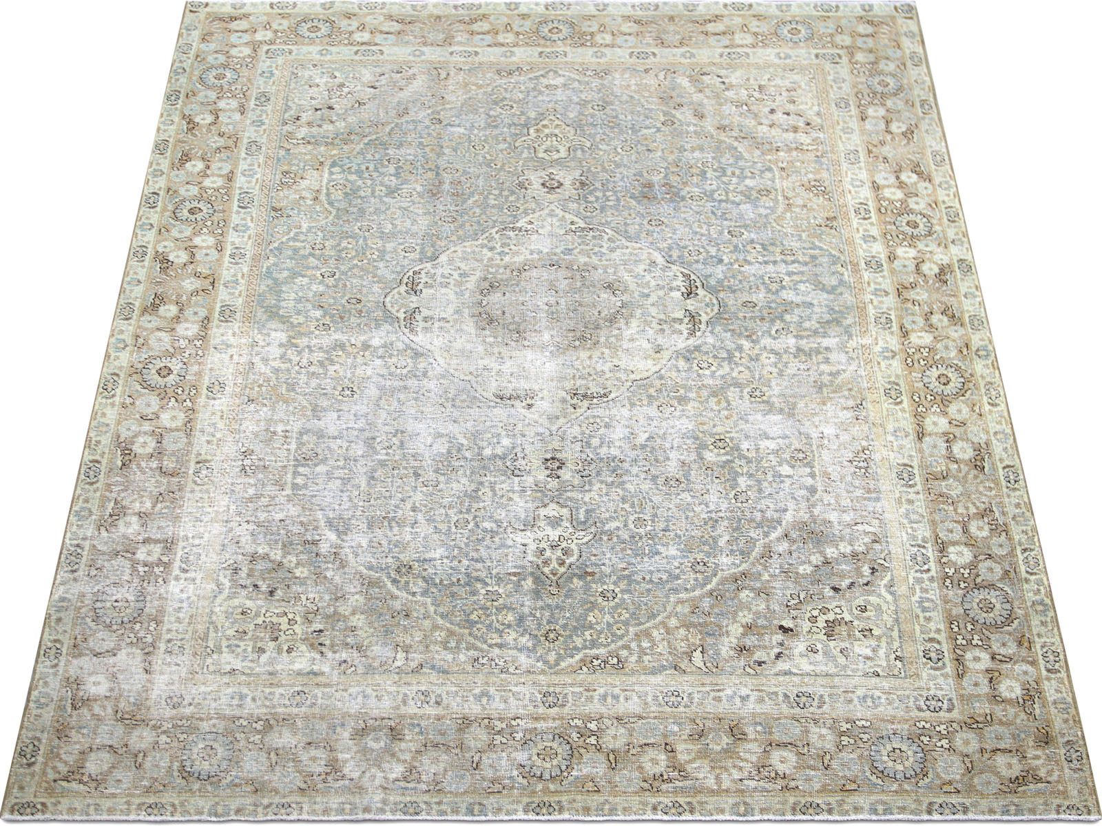 Semi Antique Persian Tabriz Rug - 6'7" x 9'3"