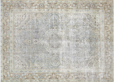 Semi Antique Persian Tabriz Rug - 6'7" x 9'3"