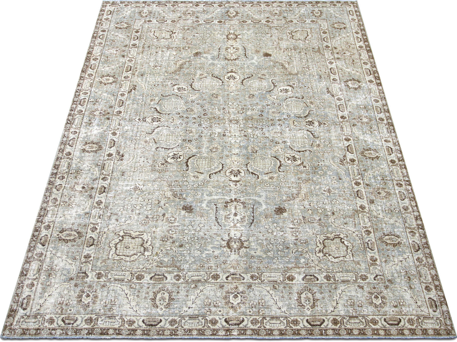 Semi Antique Persian Tabriz Rug - 7'10" x 10'9"