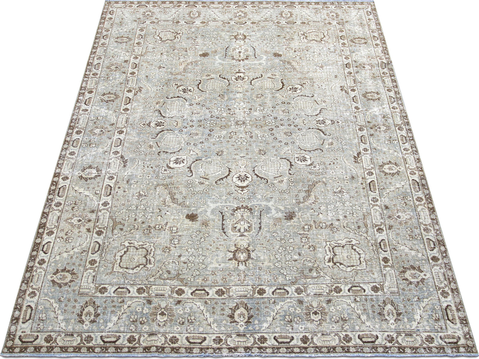 Semi Antique Persian Tabriz Rug - 7'10" x 10'9"