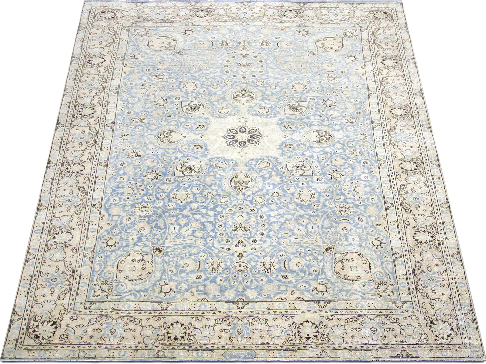 Semi Antique Persian Tabriz Rug - 7'9" x 11'1"