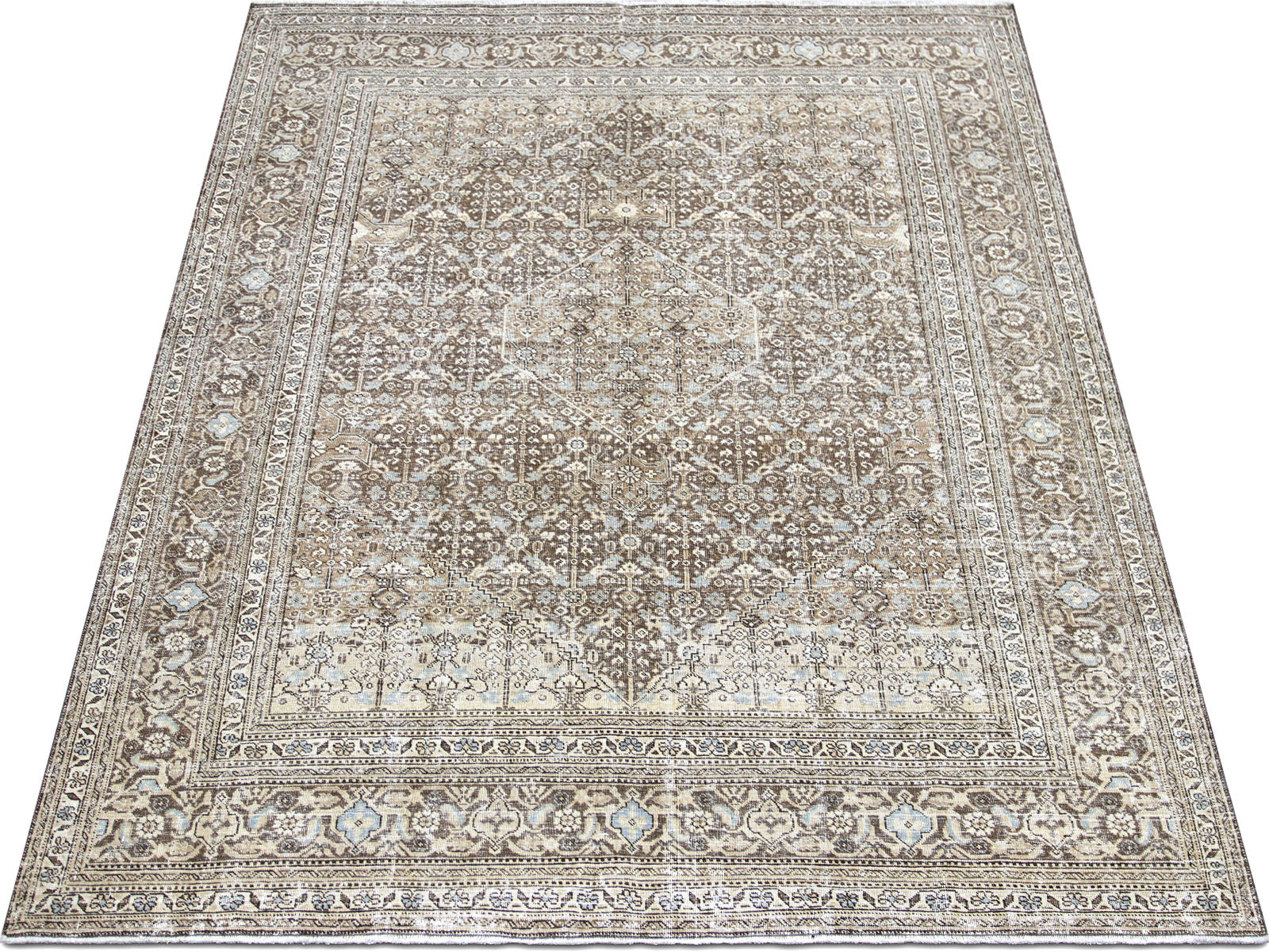 Semi Antique Persian Tabriz Rug - 7'4" x 10'