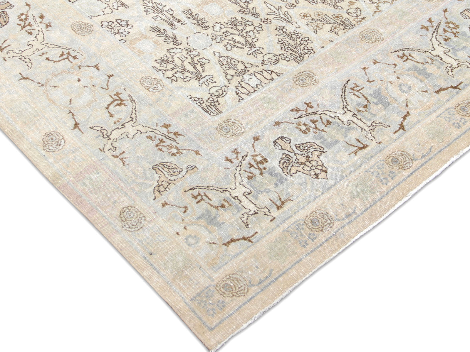 Semi Antique Persian Tabriz Rug - 8'9" x 14'1"