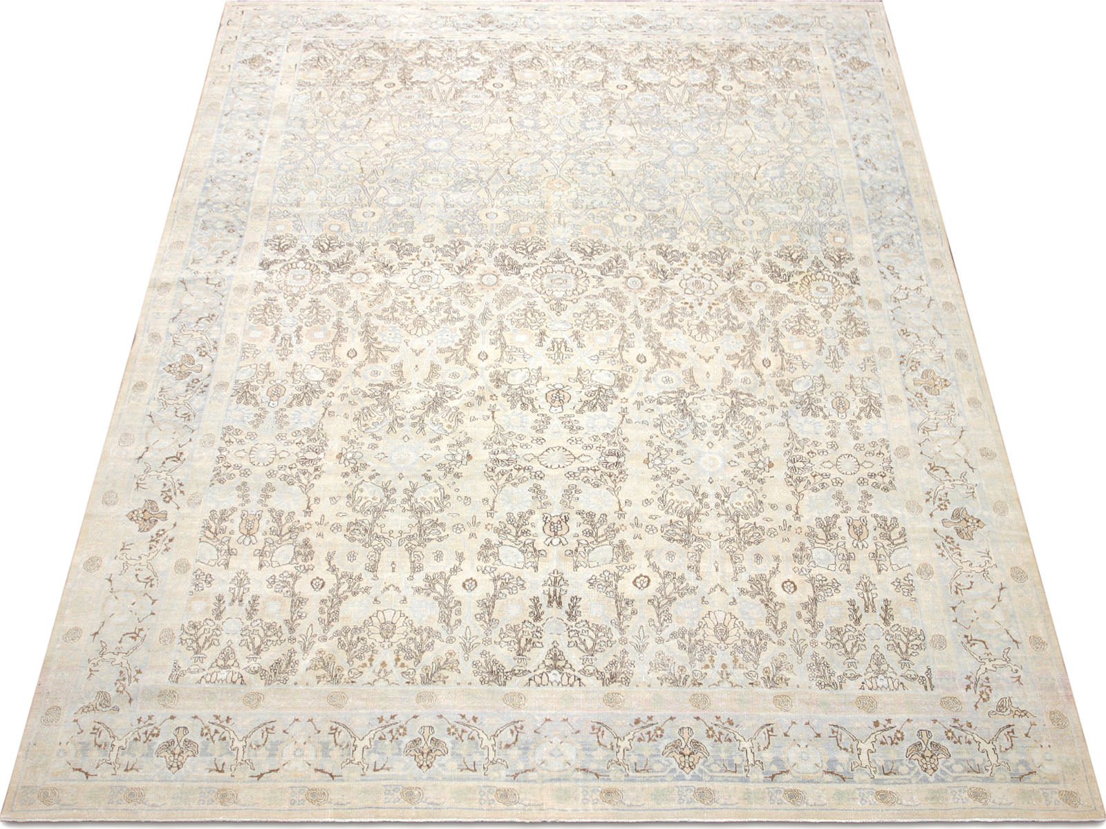 Semi Antique Persian Tabriz Rug - 8'9" x 14'1" - 230381
