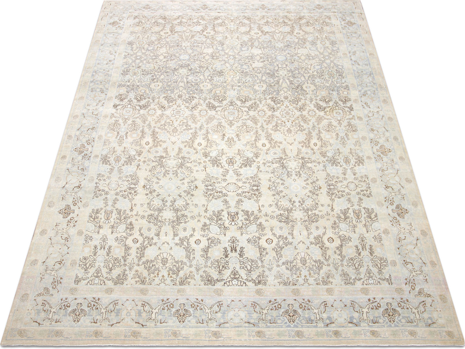 Semi Antique Persian Tabriz Rug - 8'9" x 14'1"