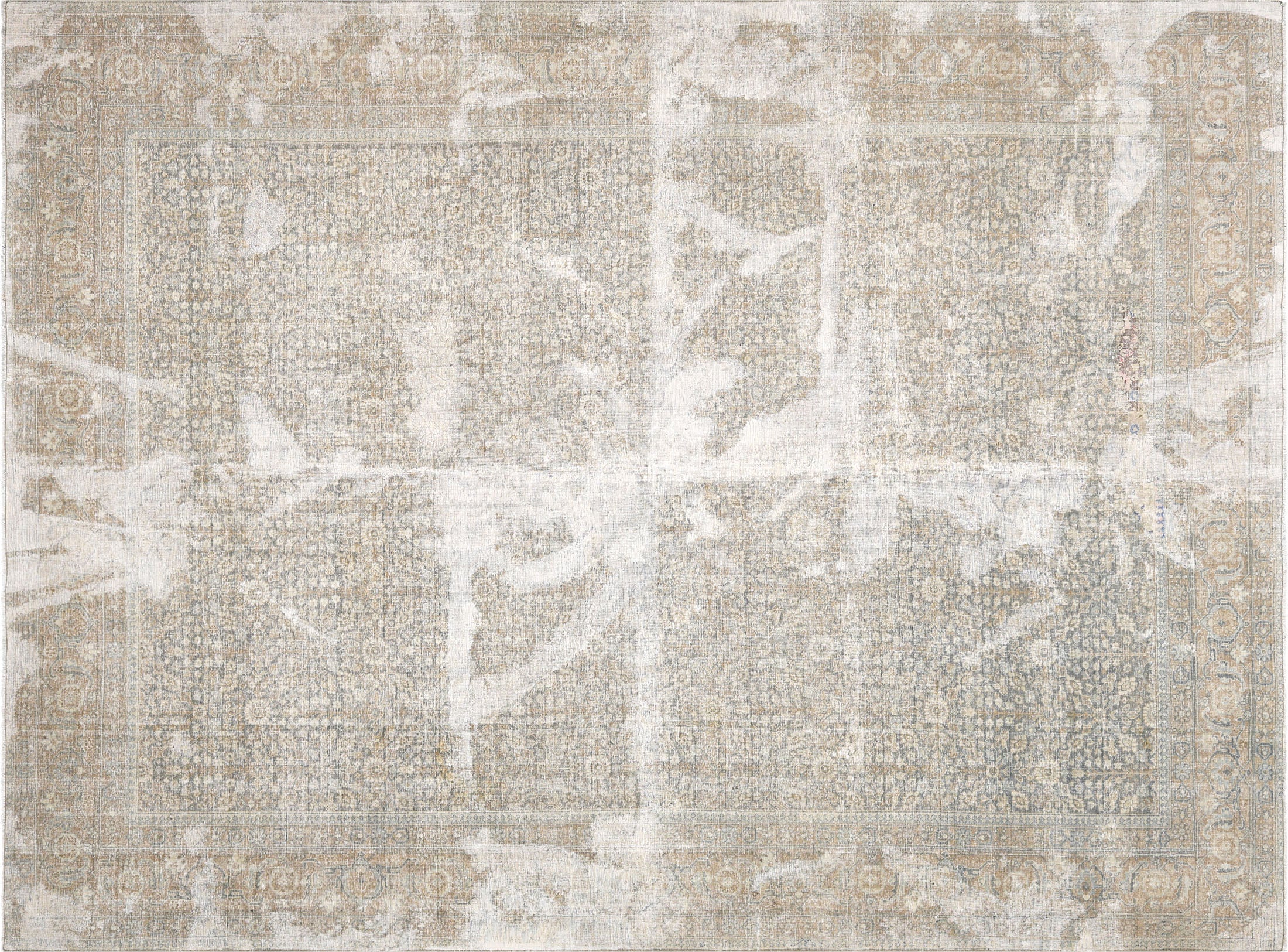 Semi Antique Persian Tabriz Rug - 9'2" x 12'3"