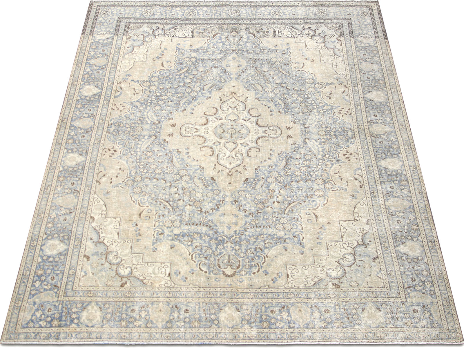 Semi Antique Persian Tabriz Rug - 8'10" x 10'11"