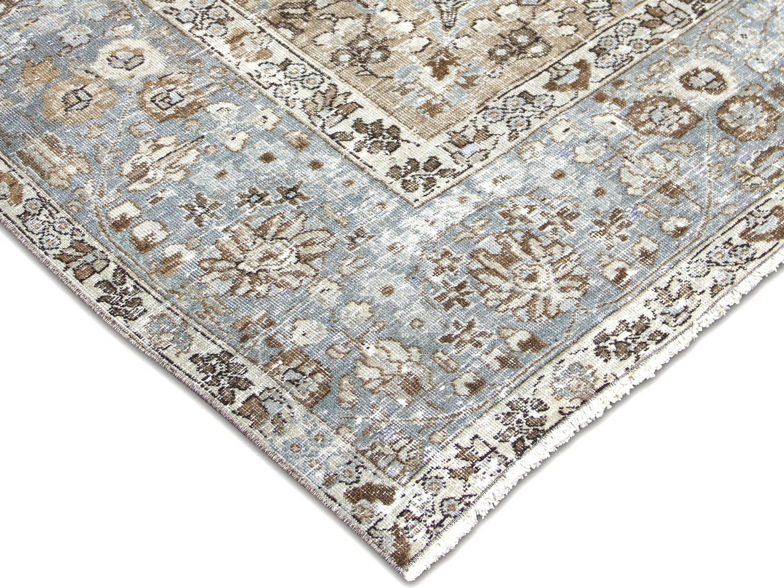 Semi Antique Persian Tabriz Rug - 9'3" x 12'6"