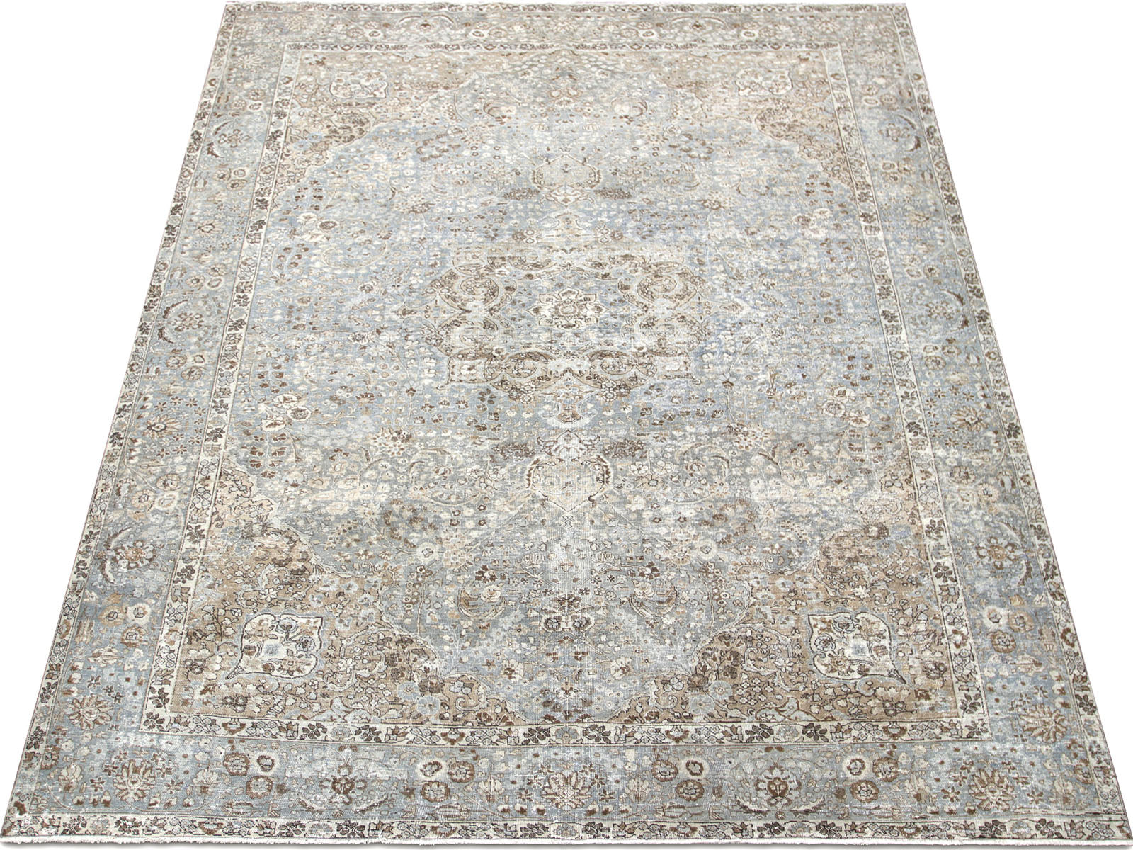Semi Antique Persian Tabriz Rug - 9'3" x 12'6"