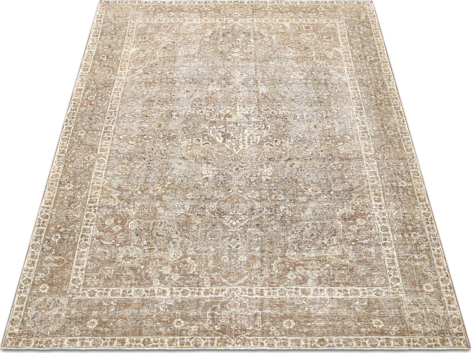 Semi Antique Persian Tabriz Rug - 7'3" x 10'9" - 230392