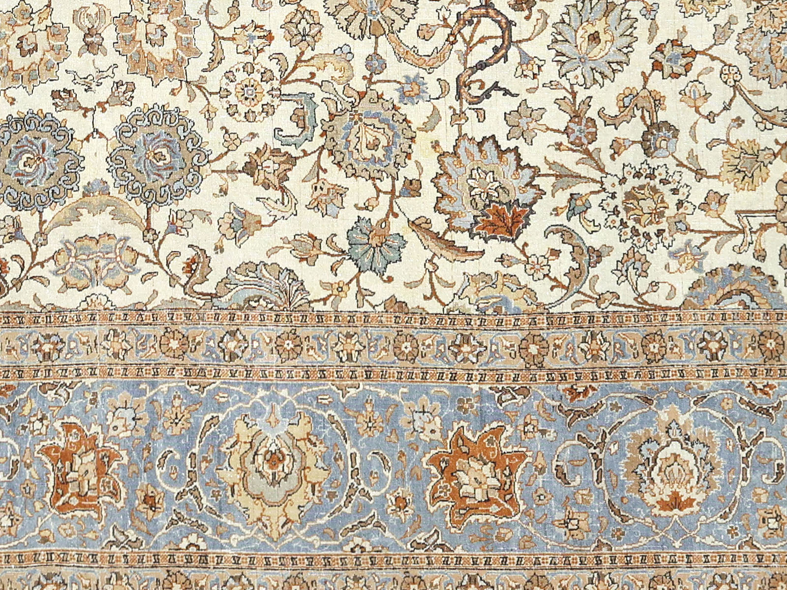 Semi Antique Persian Tabriz Rug - 10'3" x 13'1"
