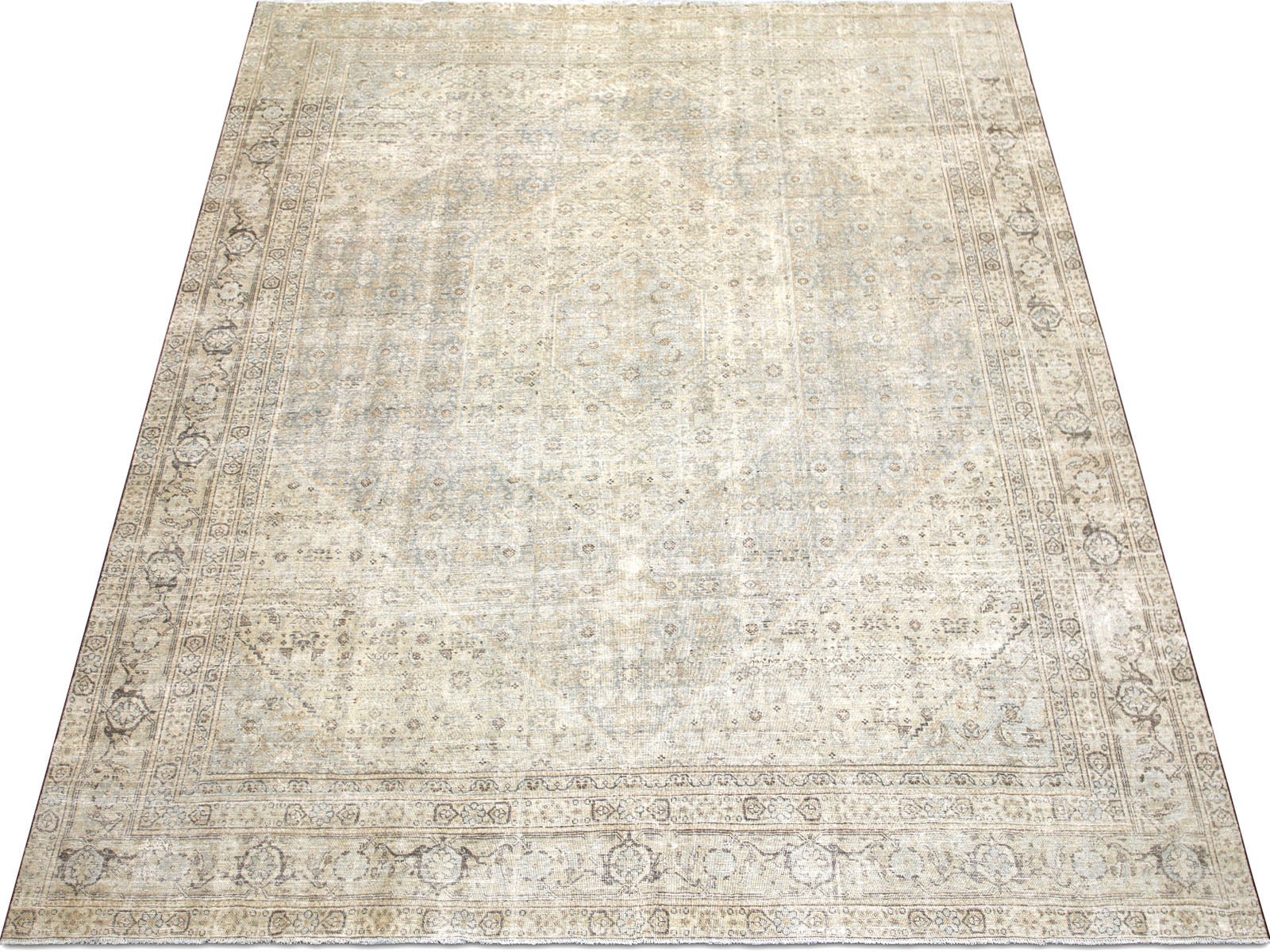 Semi Antique Persian Tabriz Rug - 9'8" x 12'1"