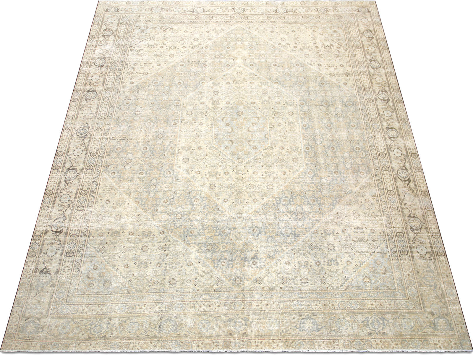 Semi Antique Persian Tabriz Rug - 9'8" x 12'1"