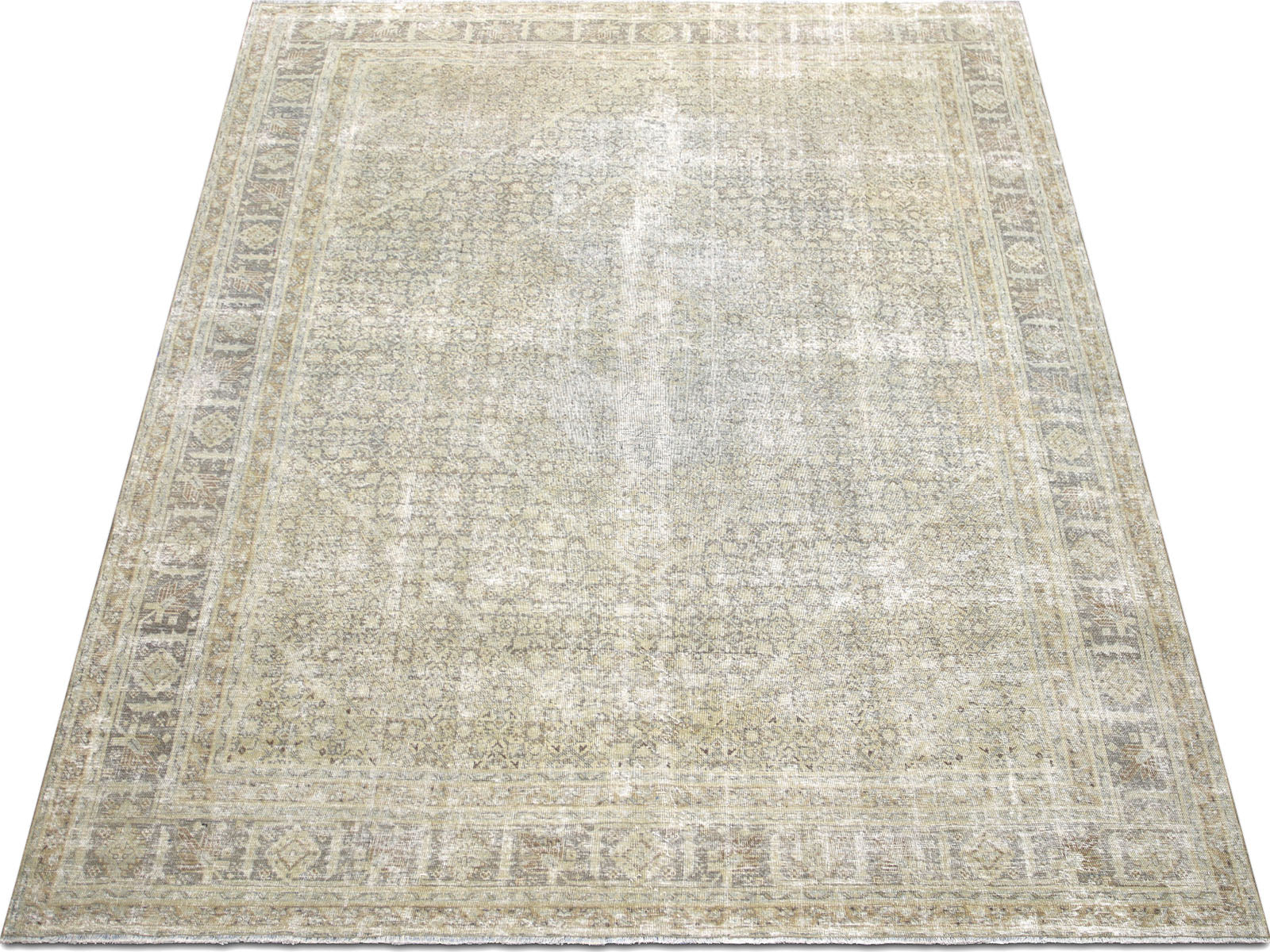 Semi Antique Persian Tabriz Rug - 8'6" x 11'2"