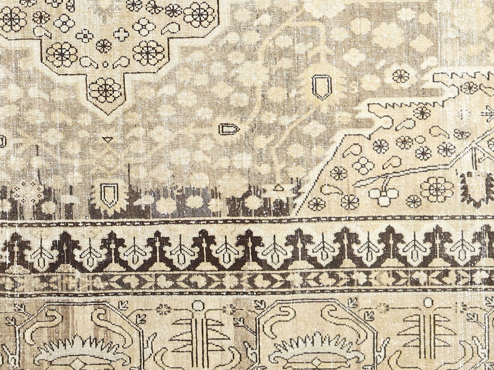 Antique Uzbekistan Khotan Rug - 9'1" x 12'6"
