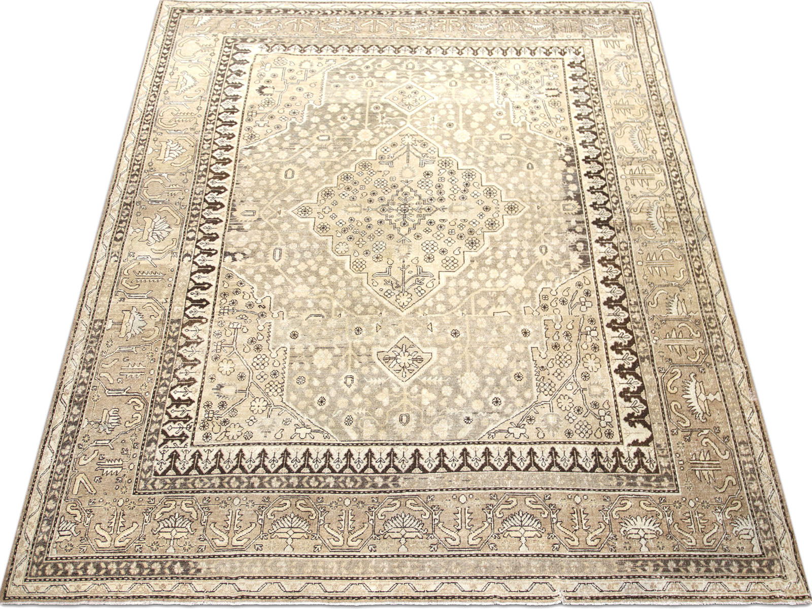 Antique Uzbekistan Khotan Rug - 9'1" x 12'6"