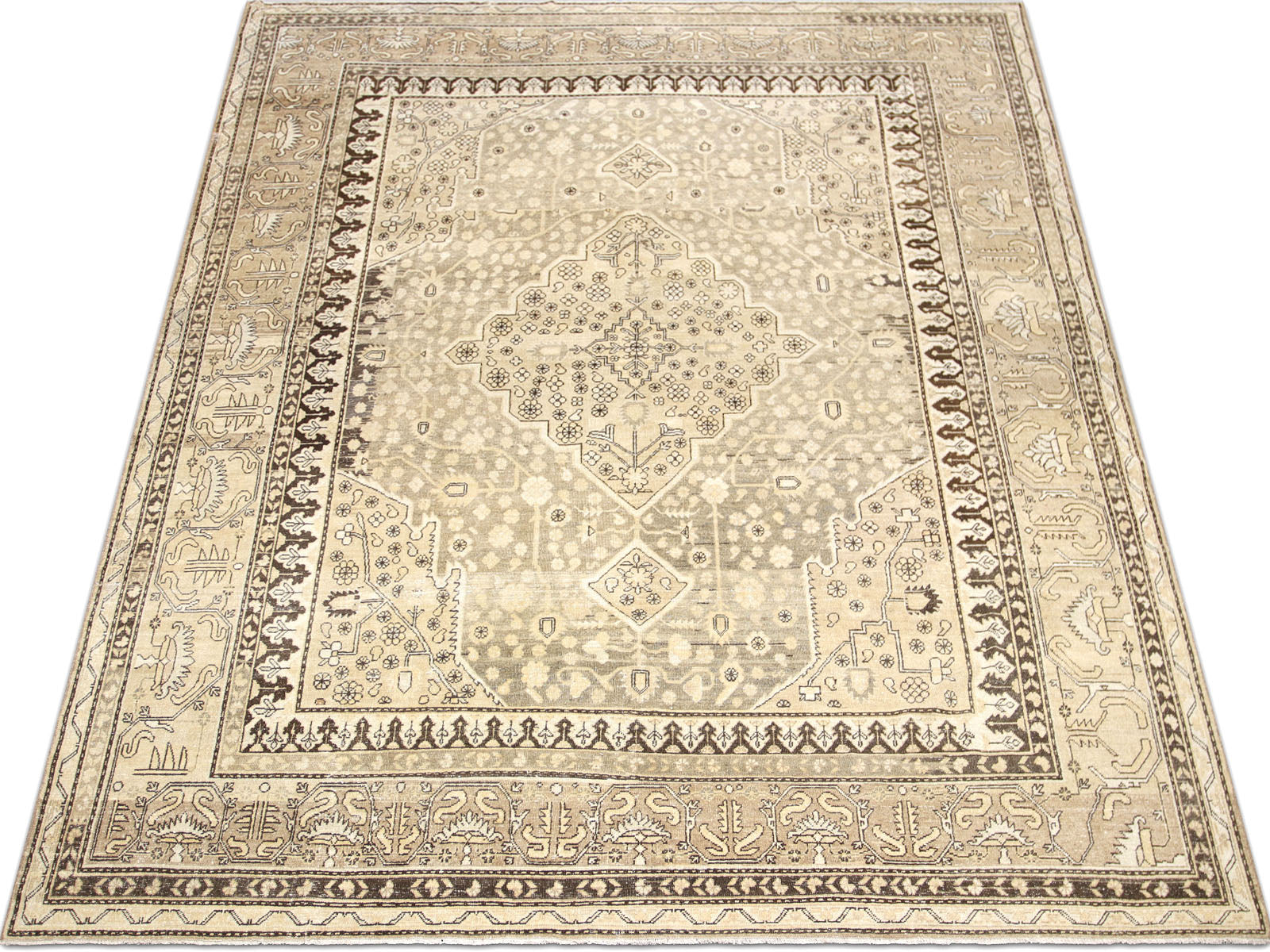 Antique Uzbekistan Khotan Rug - 9'1" x 12'6"
