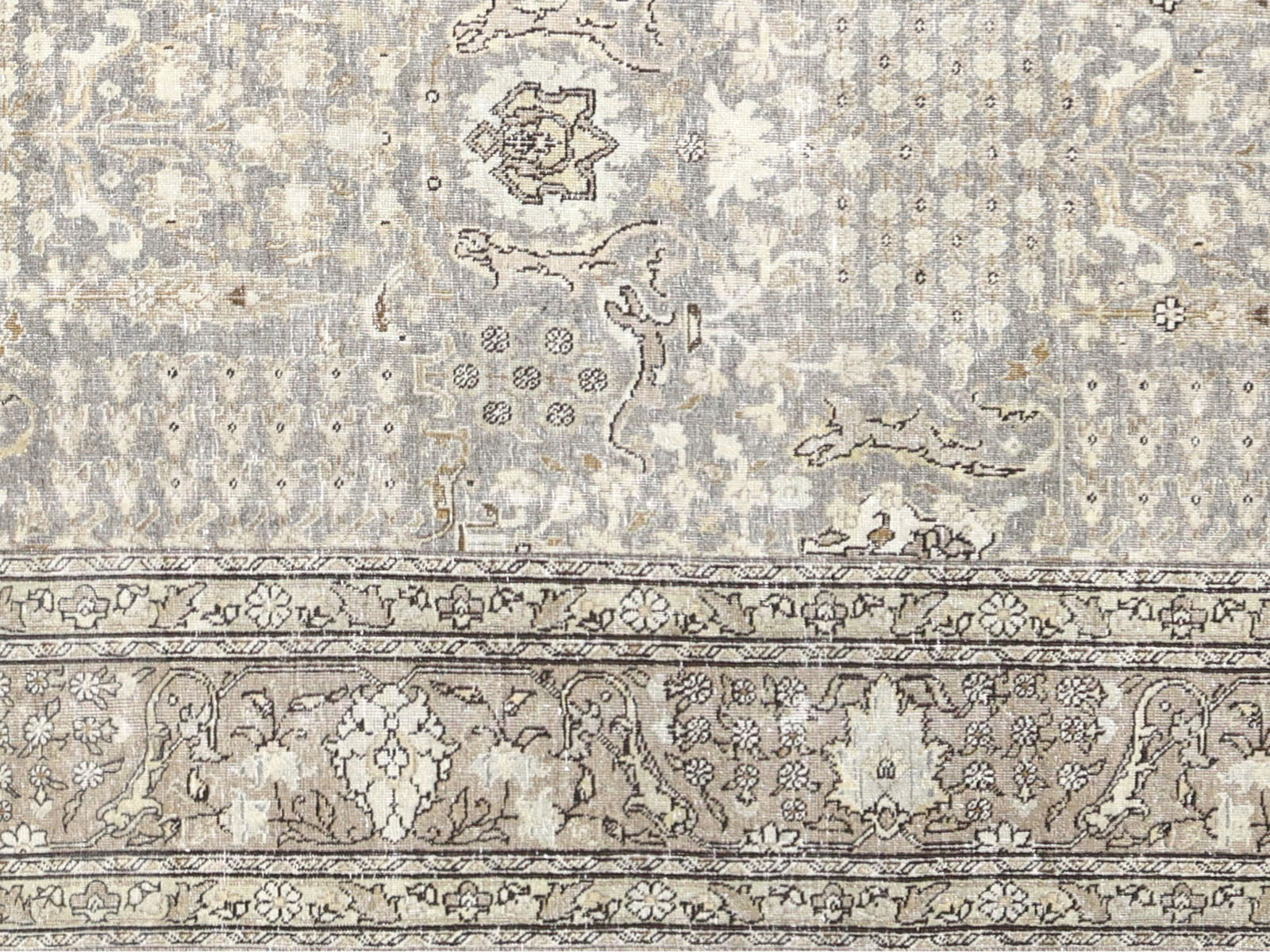 Semi Antique Persian Tabriz Rug - 7'3" x 10'2" - 230421