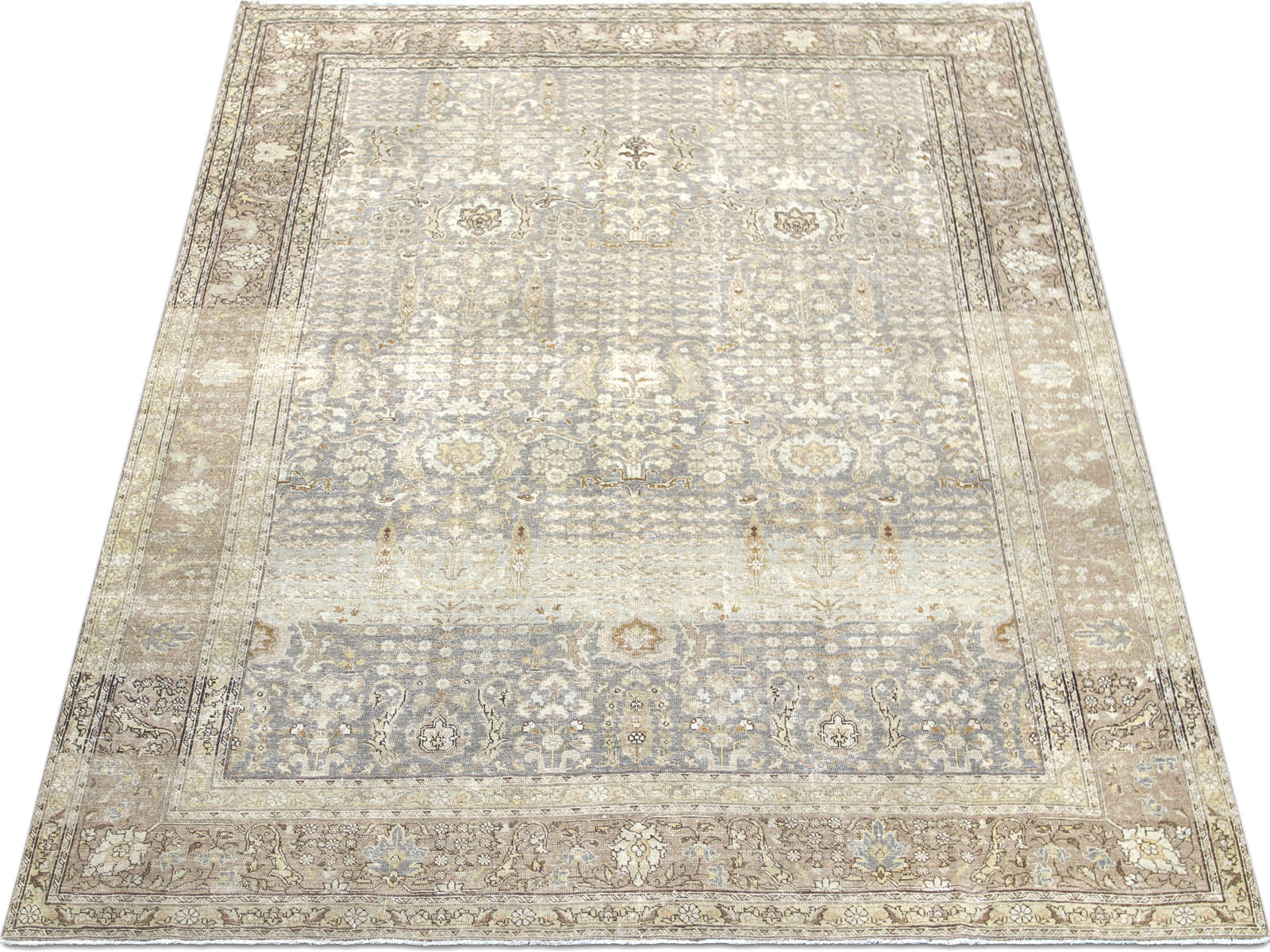 Semi Antique Persian Tabriz Rug - 7'3" x 10'2"