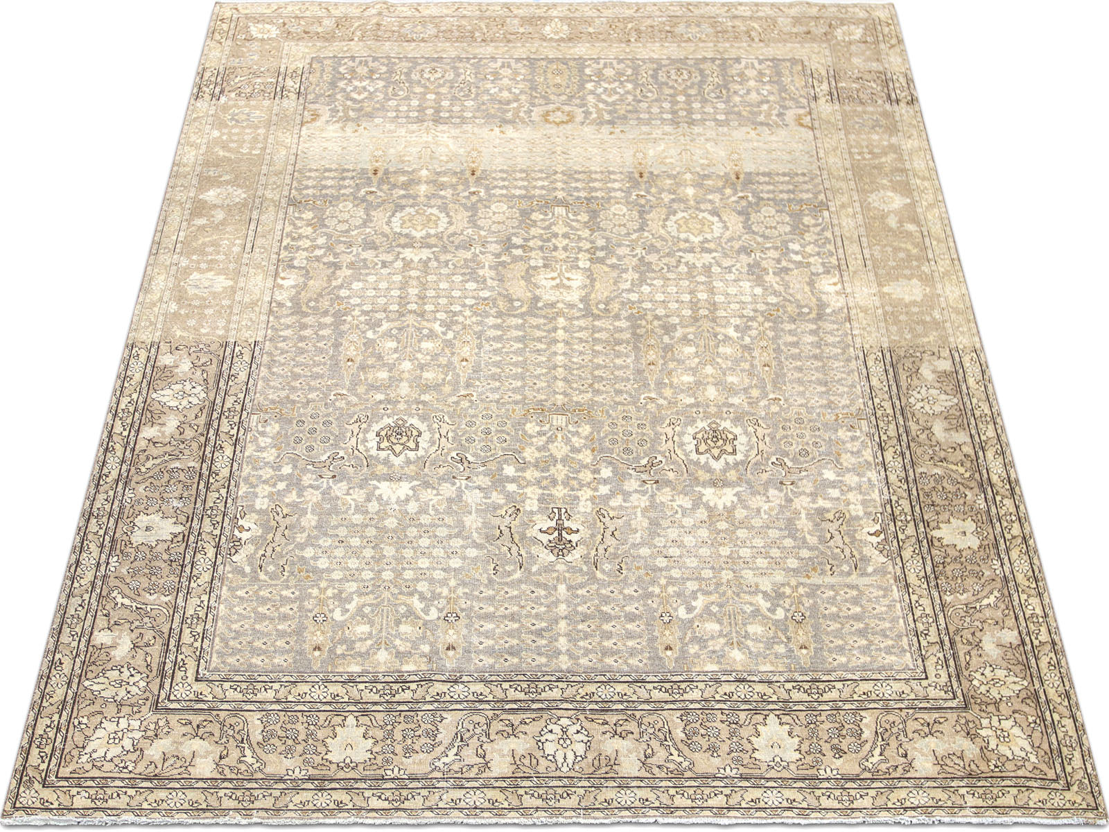 Semi Antique Persian Tabriz Rug - 7'3" x 10'2"