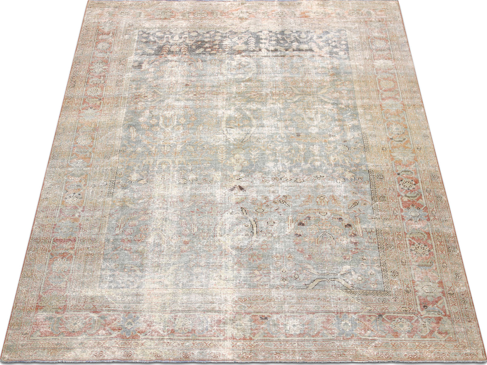 Antique Persian Mahal Rug - 7'2" x 10'1"