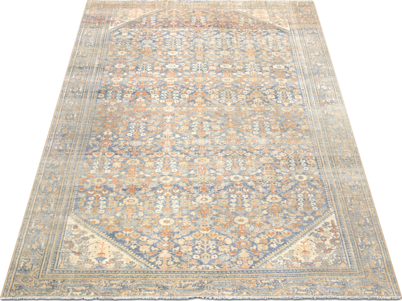 Semi Antique Persian Melayer Rug - 6'11" x 10'5" - 230427