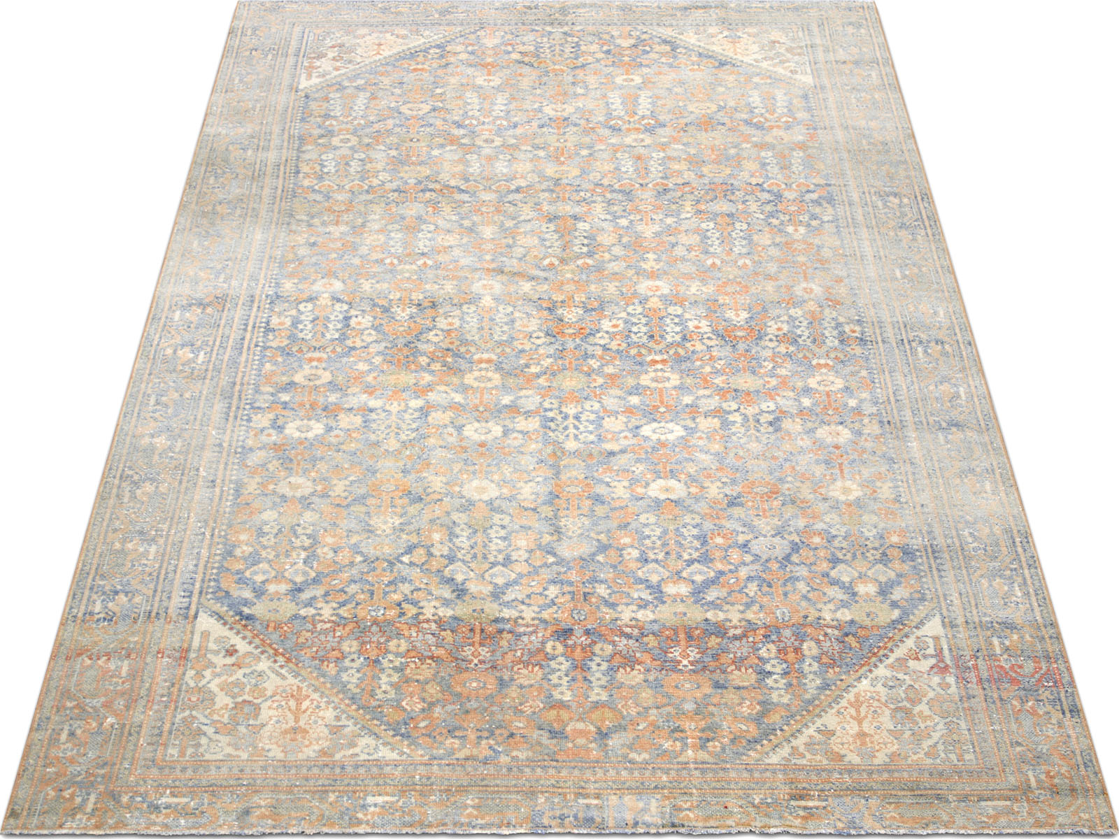 Semi Antique Persian Melayer Rug - 6'11" x 10'5" - 230427