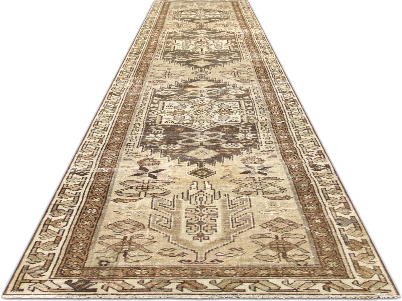 Semi Antique Persian Melayer Runner - 2'3" x 13'11"
