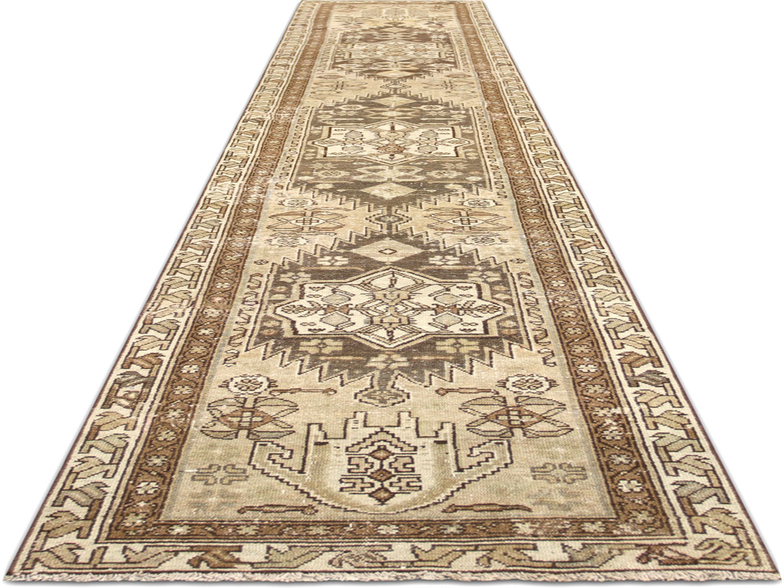 Semi Antique Persian Melayer Runner - 2'3" x 13'11"