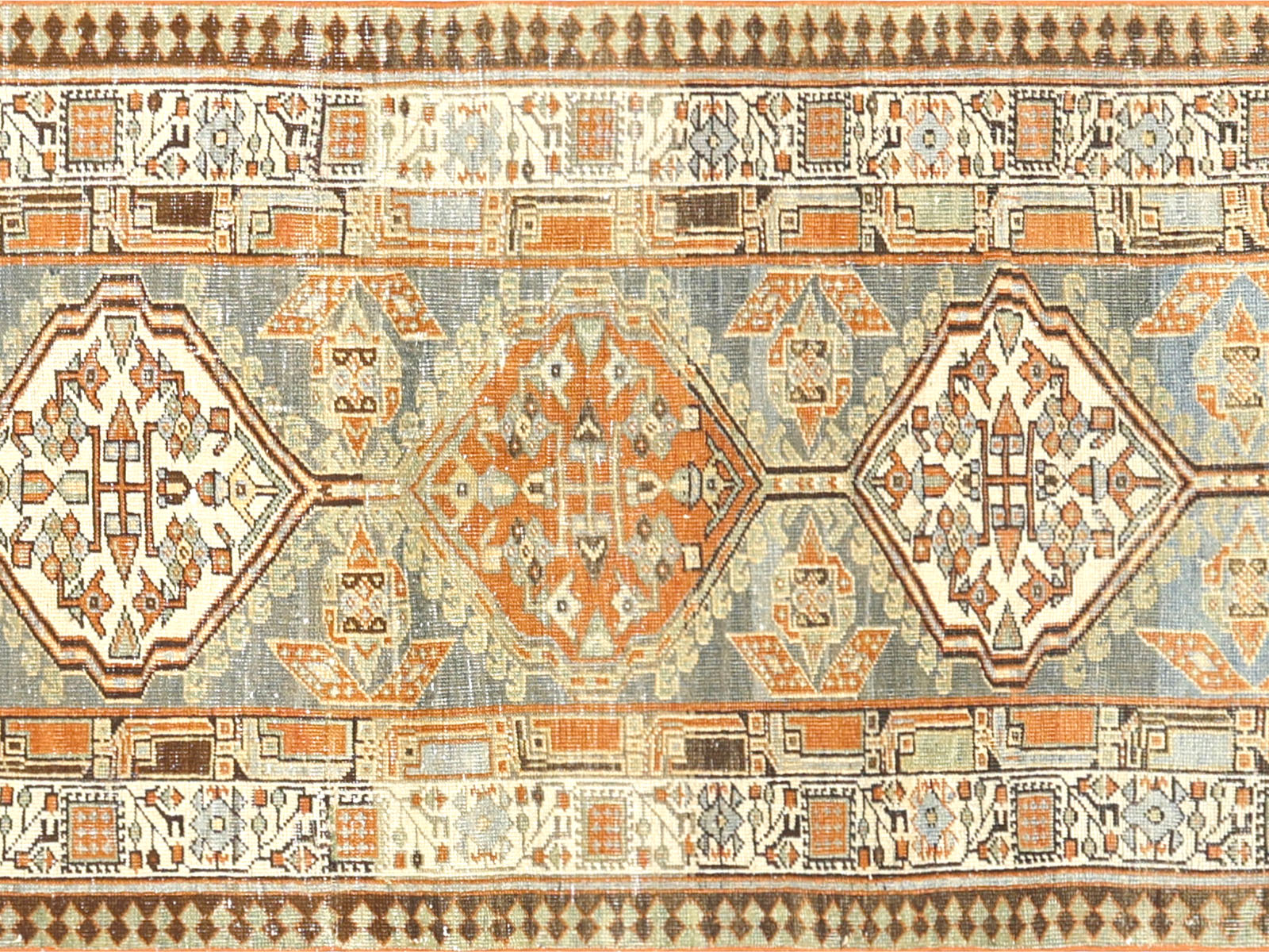 Semi Antique Persian Heriz Runner - 2'11" x 14'1"