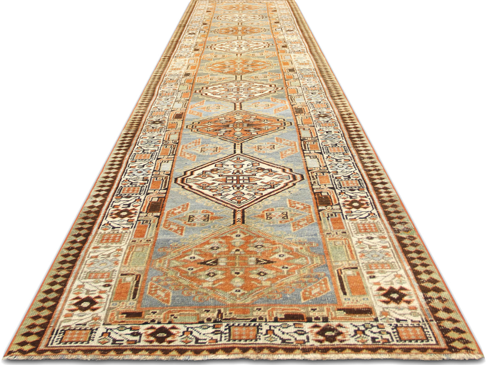 Semi Antique Persian Heriz Runner - 2'11" x 14'1"