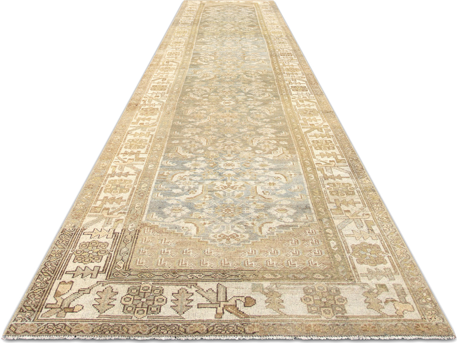 Semi Antique Persian Melayer Runner - 3'4" x 15'5"