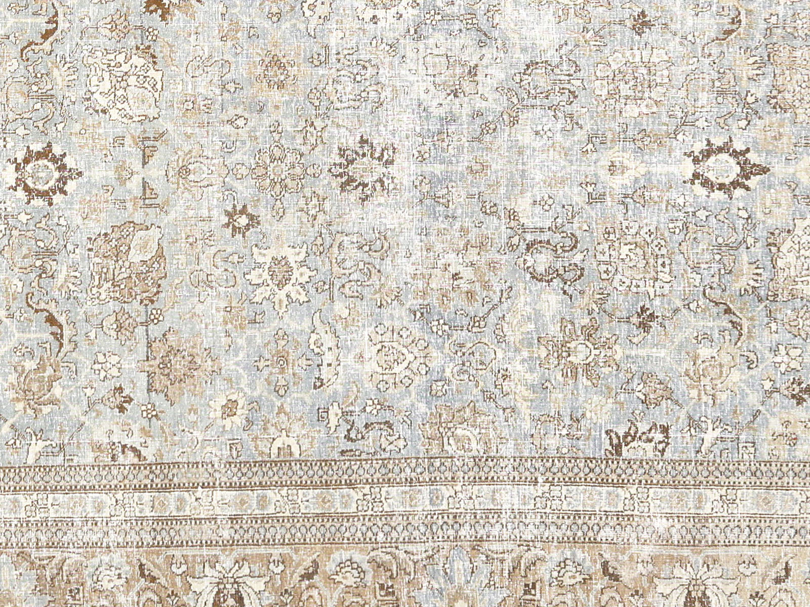 Semi Antique Persian Tabriz Rug - 12'1" x 17'11"
