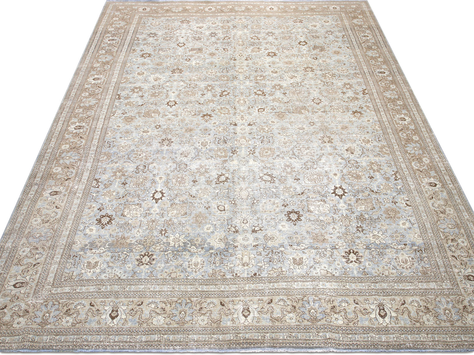Semi Antique Persian Tabriz Rug - 12'1" x 17'11"