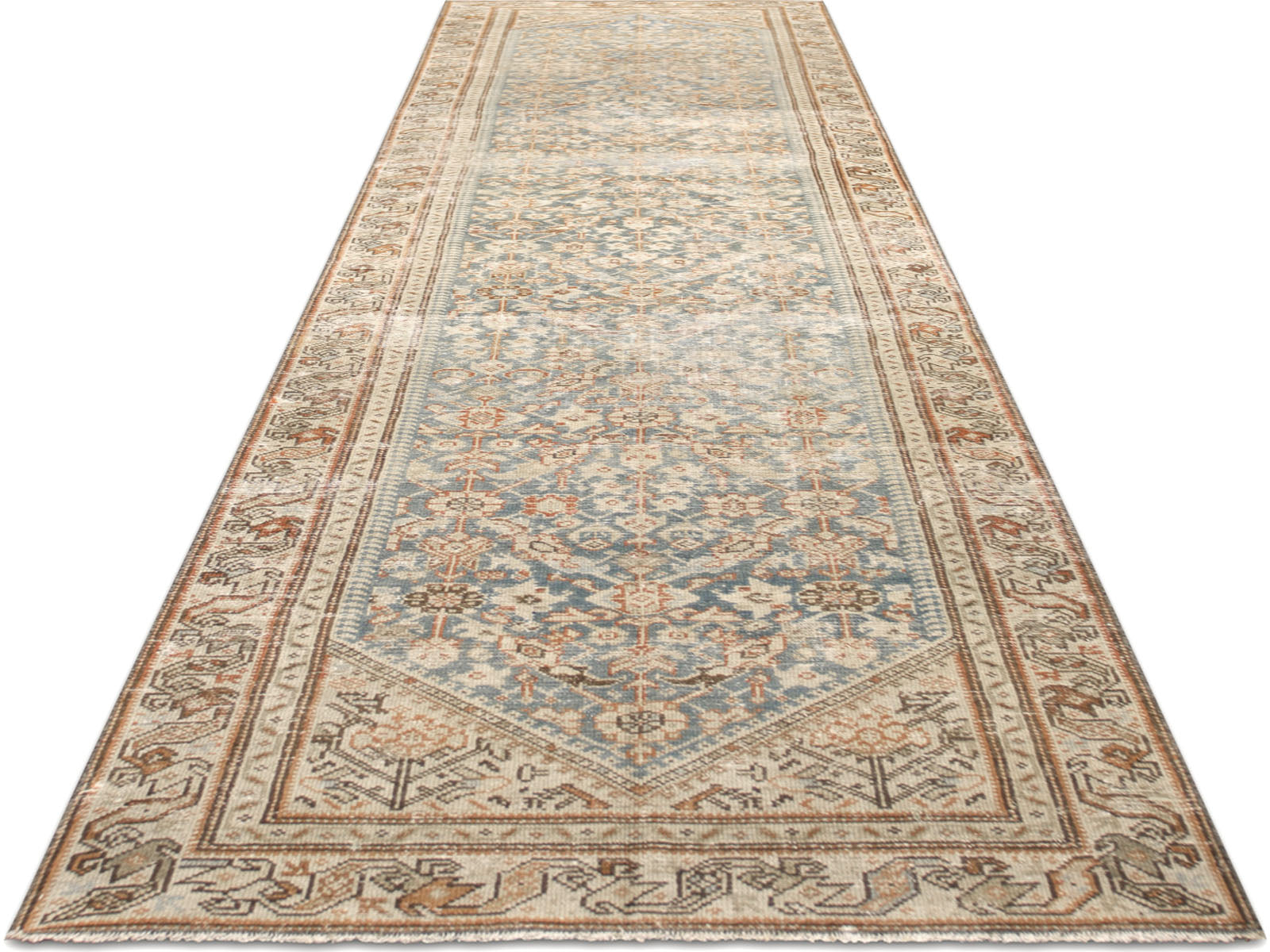 Semi Antique Persian Melayer Runner - 3'1" x 12'9"