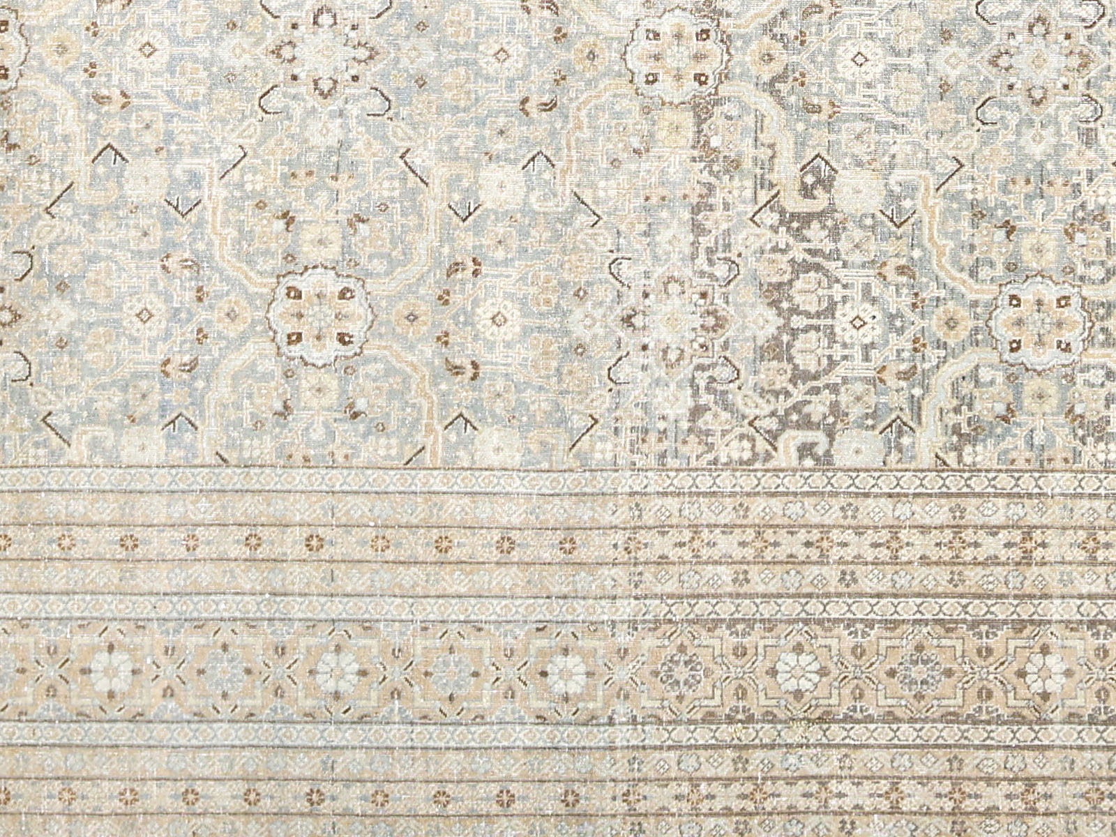Semi Antique Persian Tabriz Rug - 11'1" x 13'7"