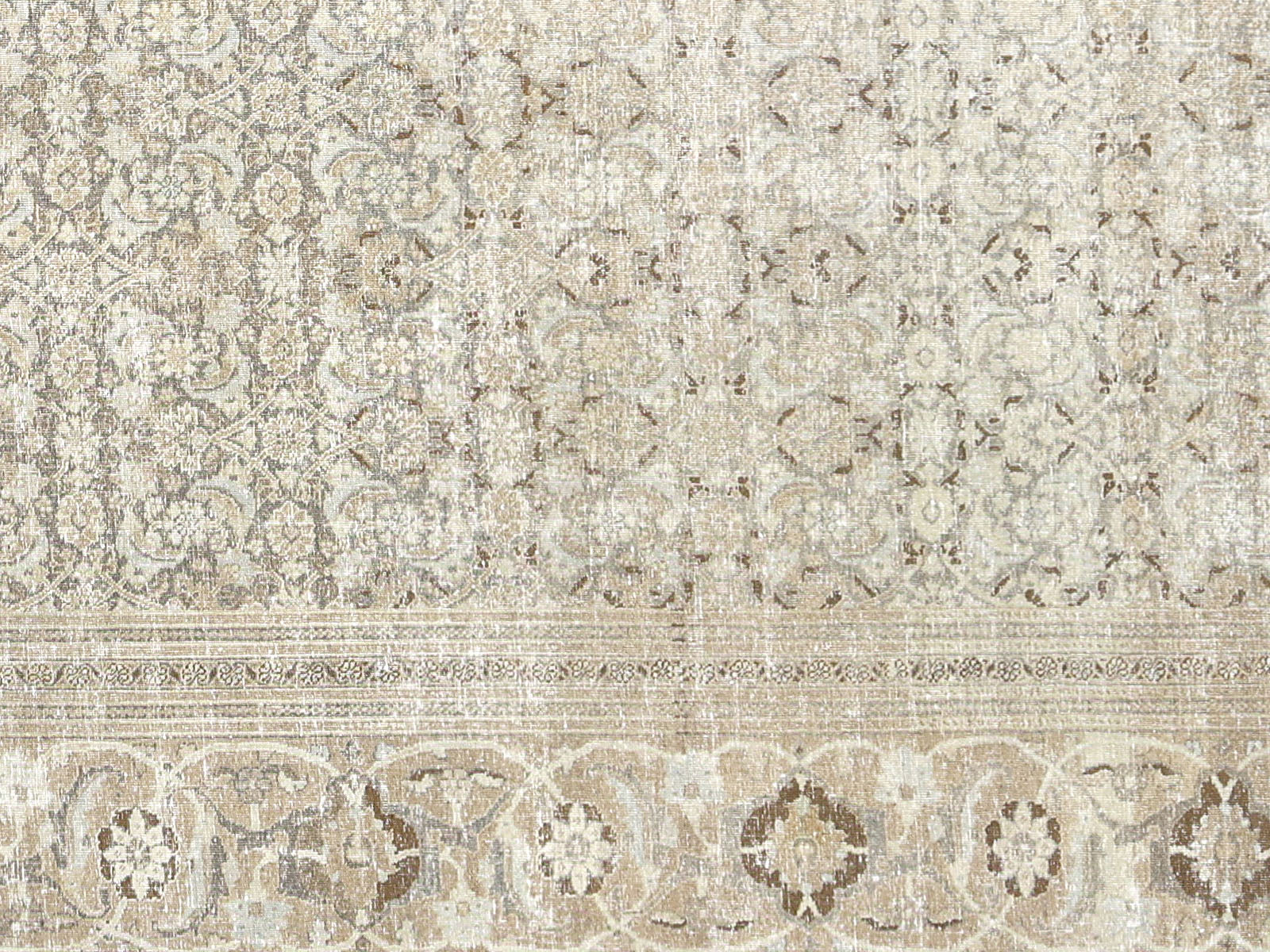 Semi Antique Persian Tabriz Rug - 12'9" x 17'4"