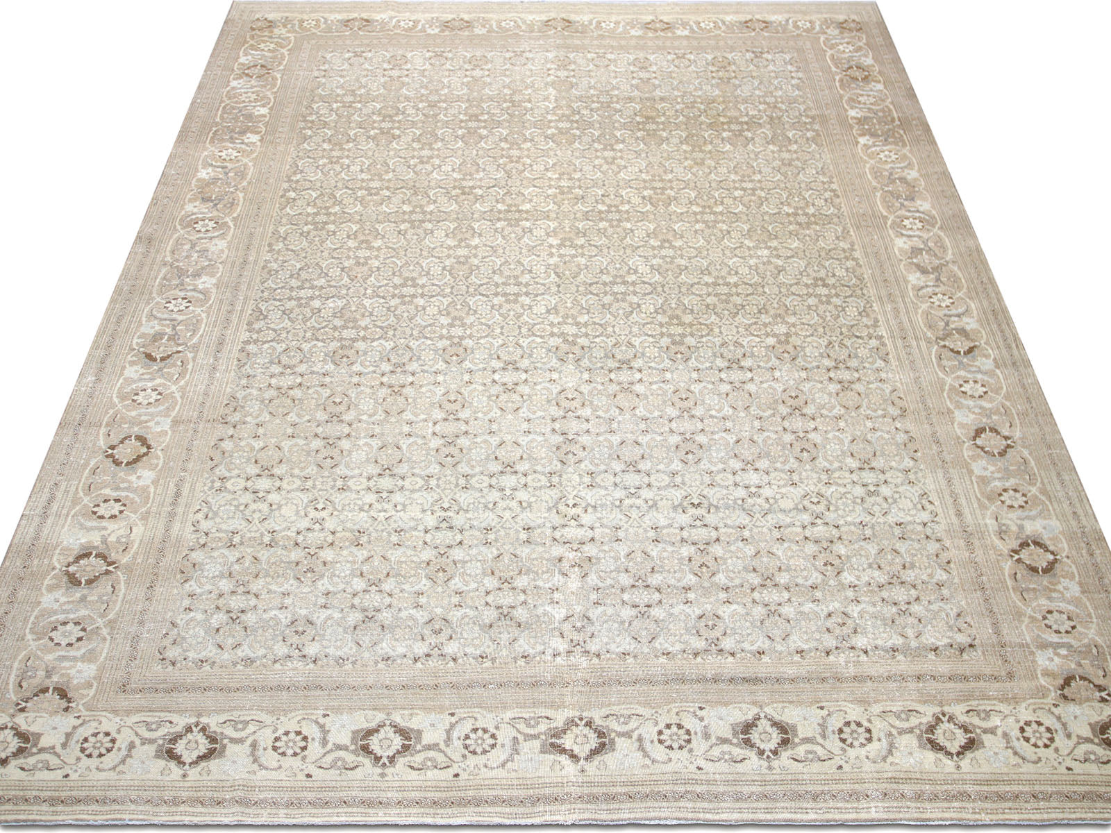 Semi Antique Persian Tabriz Rug - 12'9" x 17'4"