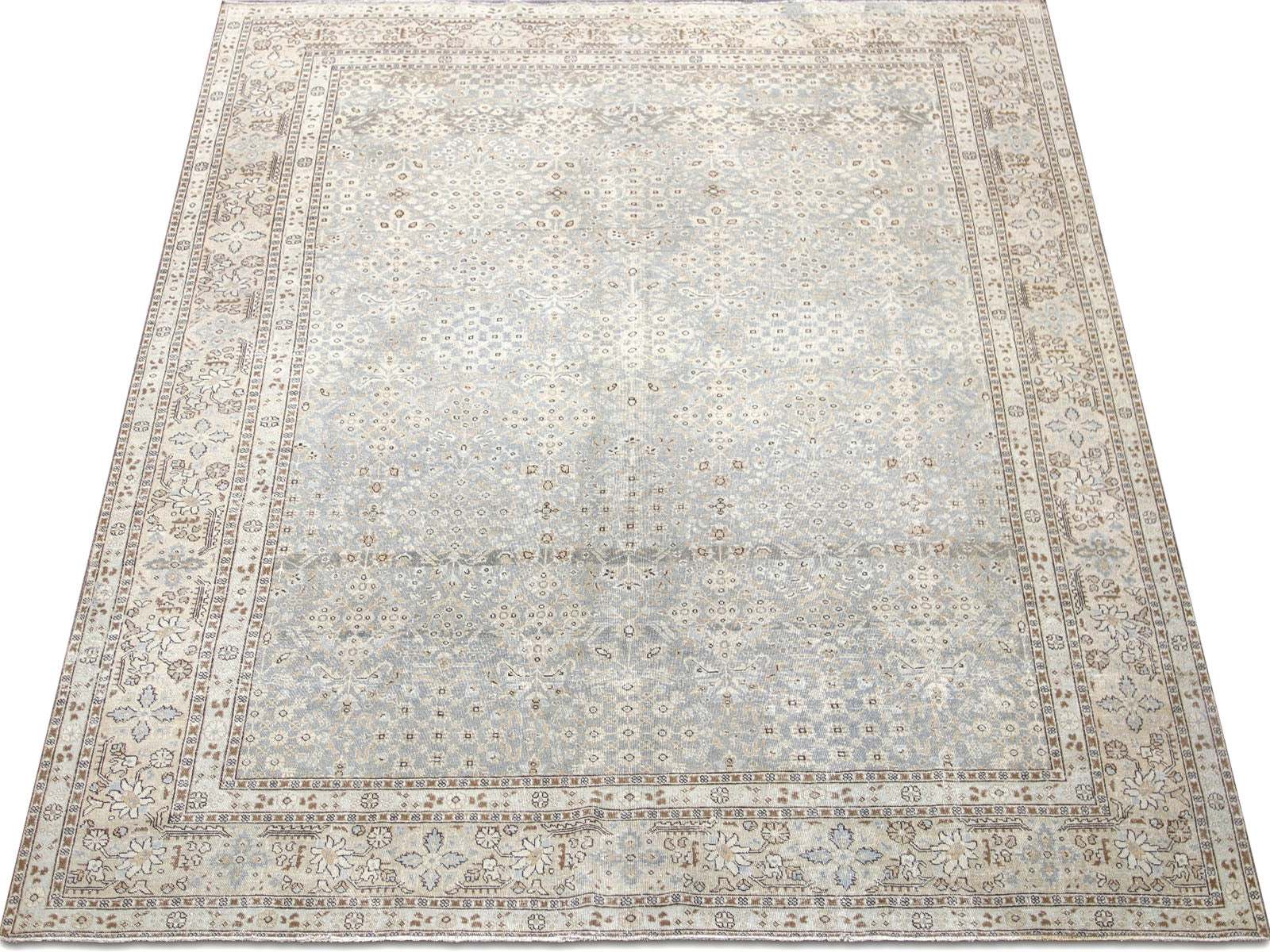 Semi Antique Persian Tabriz Rug - 9'0" x 12'0"