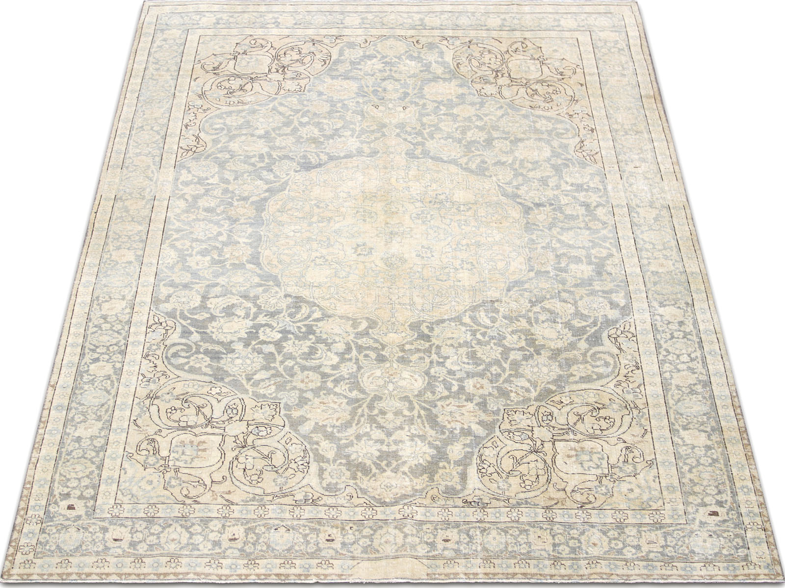 Semi Antique Persian Tabriz Rug - 6'2" x 9'3"