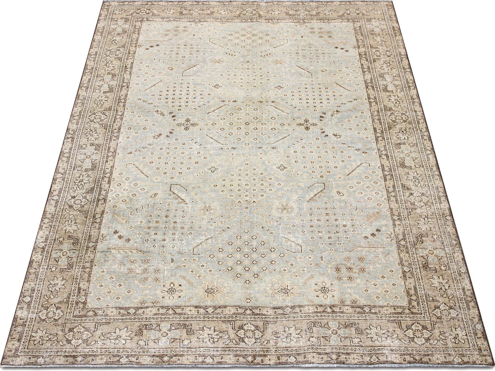 Semi Antique Persian Tabriz Rug - 6'5" x 9'6"