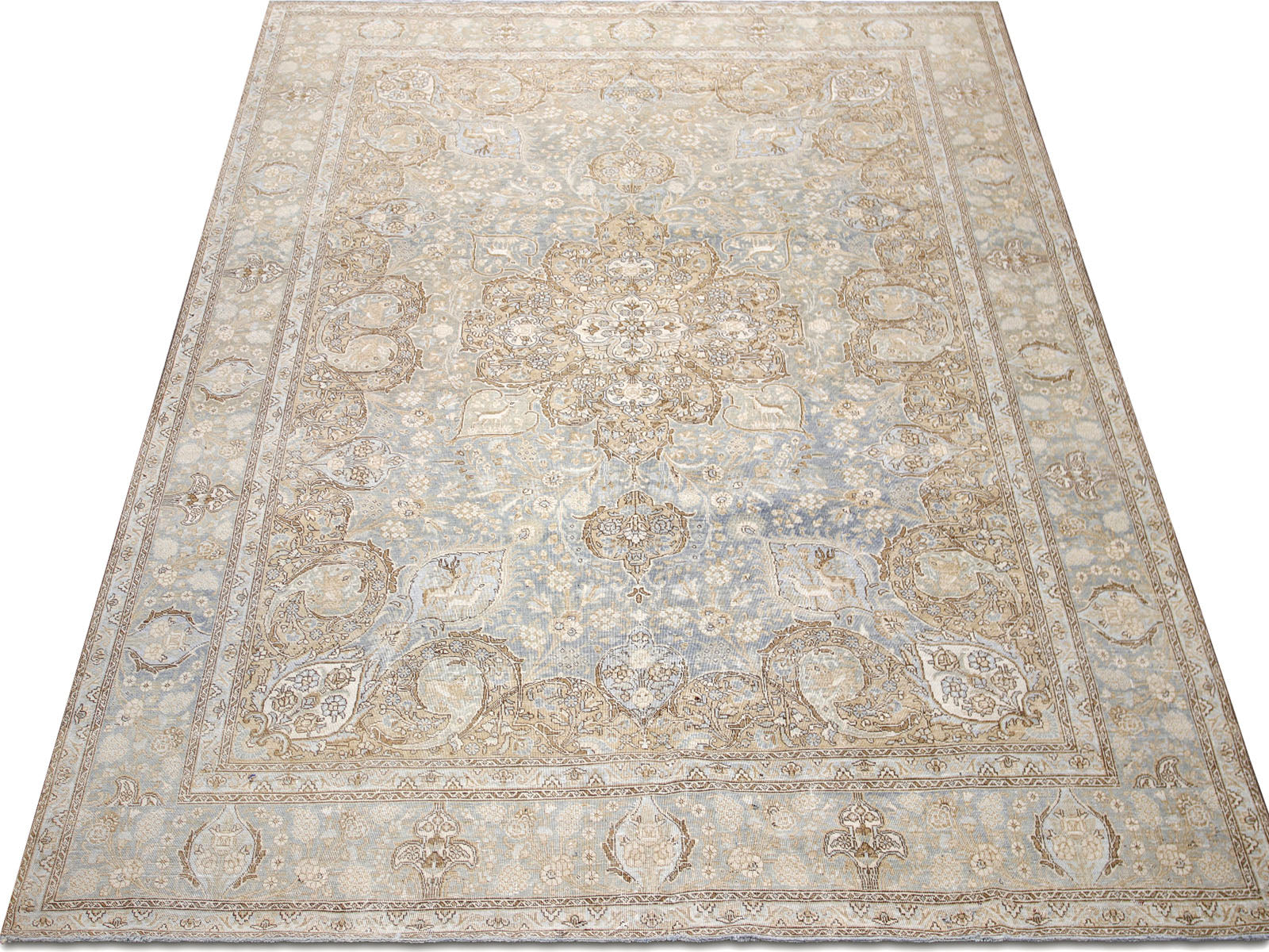 Semi Antique Persian Tabriz Rug - 9'8" x 13'0"