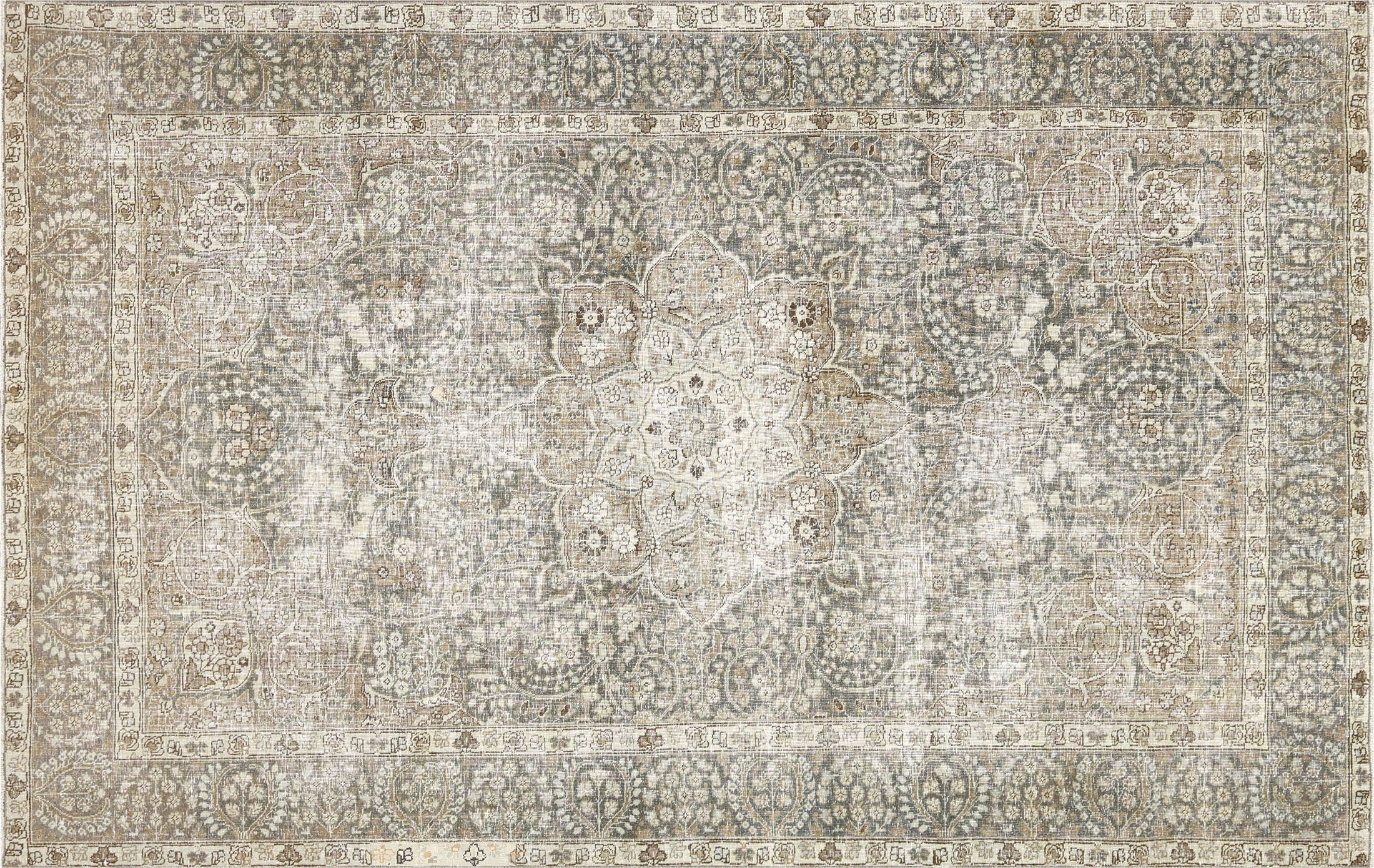 Semi Antique Persian Tabriz Rug - 5'10" x 9'4"