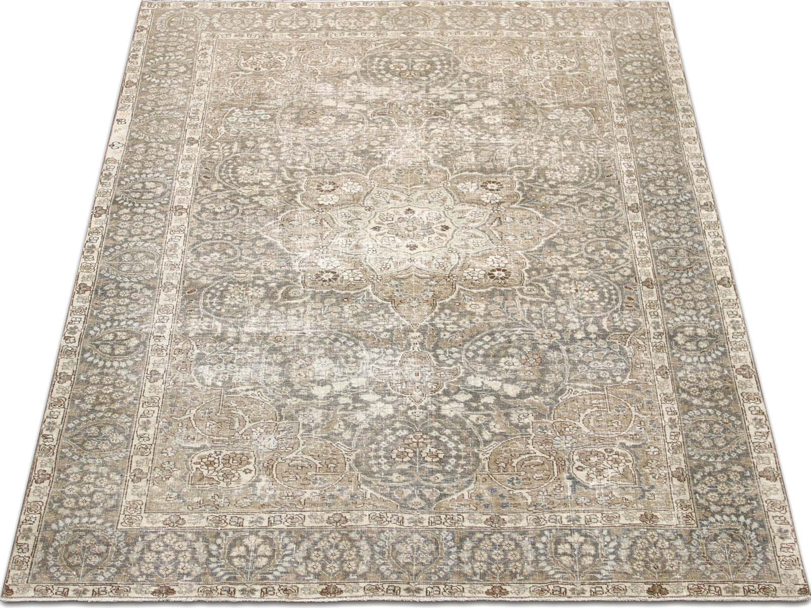 Semi Antique Persian Tabriz Rug - 5'10" x 9'4"