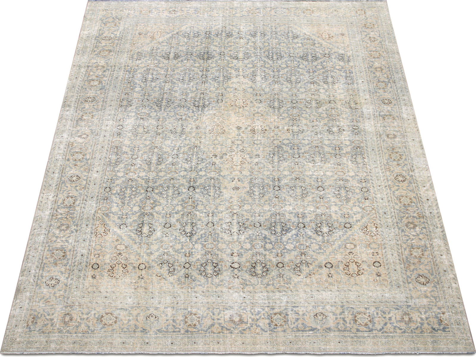 Semi Antique Persian Tabriz Rug - 6'10" x 9'11"