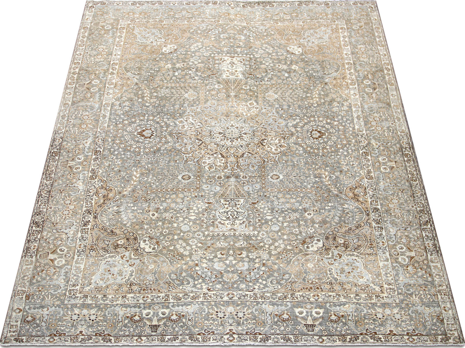 Semi Antique Persian Tabriz Rug - 9'3" x 12'7"