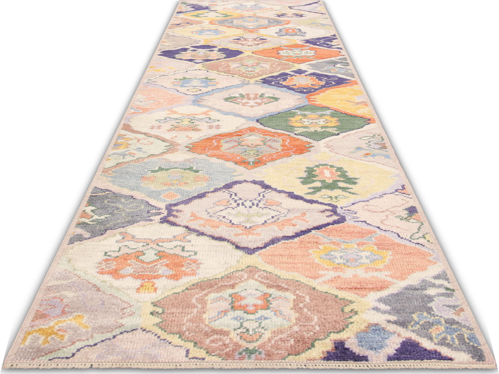 Vintage Turkish Oushak Runner - 3' x 11'10"