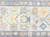 Vintage Turkish Oushak Rug in Grey,Blue tones and an All Over,Geometrical pattern. Measuring 3 feet 0 inches x 9 feet 8 inches – SKU 240002