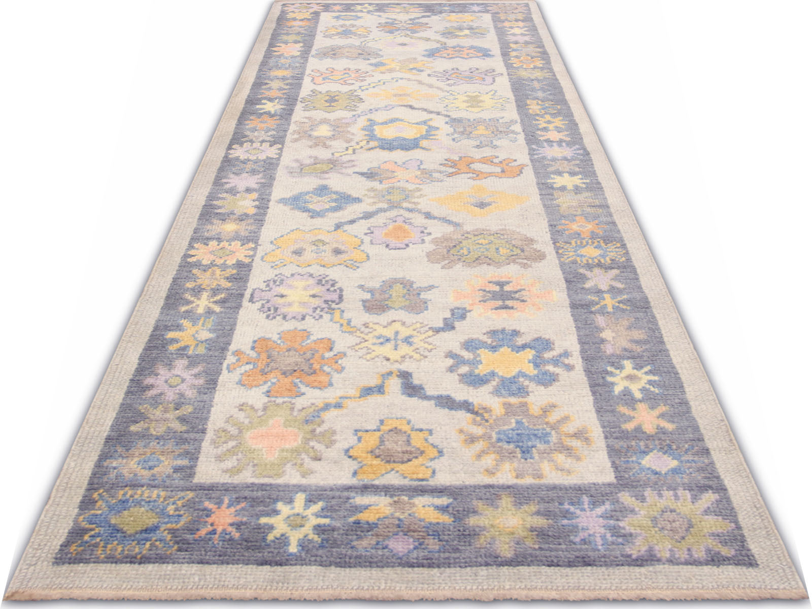 Vintage Turkish Oushak Runner - 3' x 9'8"